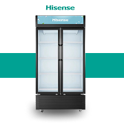 Frigo Vitr? Hisense FL-81 WC - Double Door Vitr? avec manches